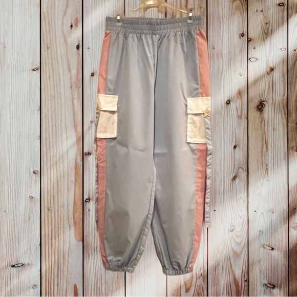 Romwe Tape Flap Pocket Cargo Pants. Size L - Picture 6 of 7